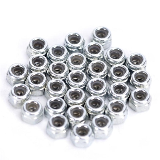 [FT-NU-OS-005-01-00] หัวน็อตล็อกหกเหลี่ยมเสริมไนลอน สแตนเลส304 ขนาด M3